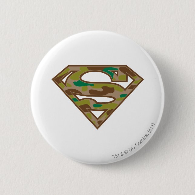 Superman S-Shield | Logotyp för kamouflage Knapp (Framsida)