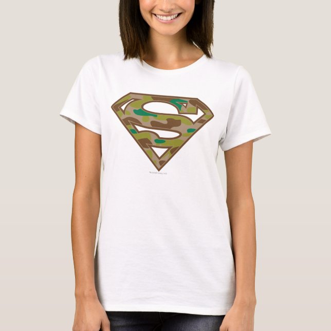 Superman S-Shield | Logotyp för kamouflage Tee Shirt (Framsida)
