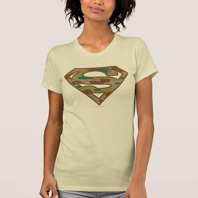 Superman S-Shield | Logotyp för kamouflage Tee Shirt (Framsida)