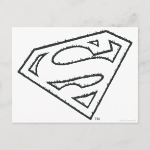 Superman S-Shield   Logotyp för navigationsrunda p Vykort