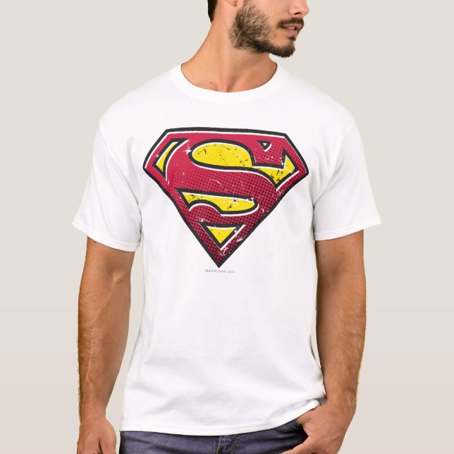 Superman S-Shield | Logotyp för repor T-shirt (Framsida)