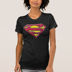 Superman S-Shield Logotyp för repor Tee Shirt