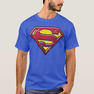 Superman S-Shield Logotyp för repor Tee Shirt