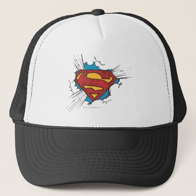 Superman S-Shield | Logotyp inom moln Keps (Framsida)