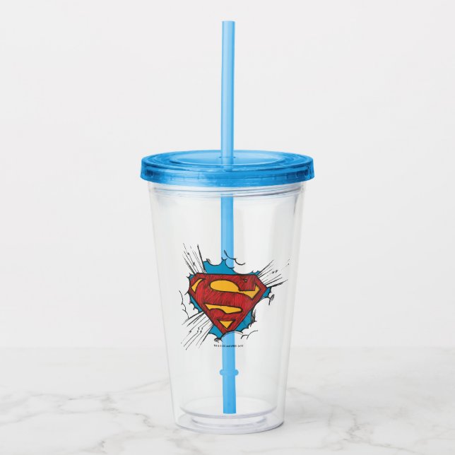 Superman S-Shield | Logotyp inom moln Take Away Mugg (Framsida)