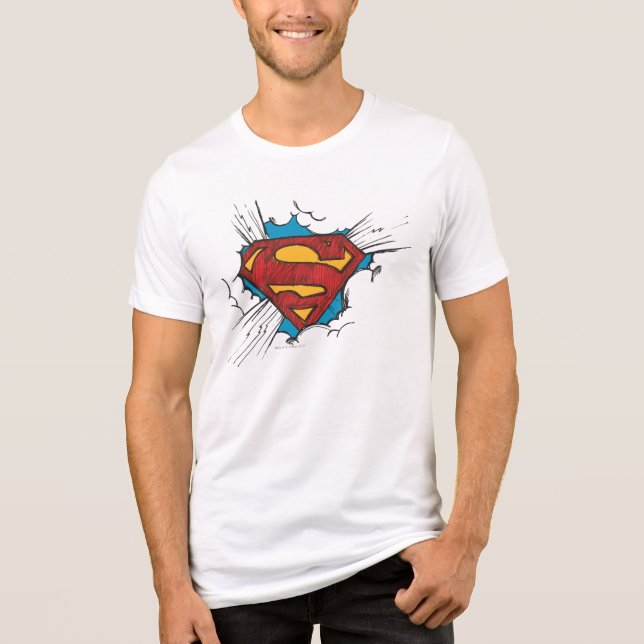 Superman S-Shield | Logotyp inom moln Tröja (Framsida)