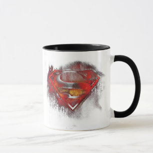 Superman S-Shield Målad Logotyp Mugg