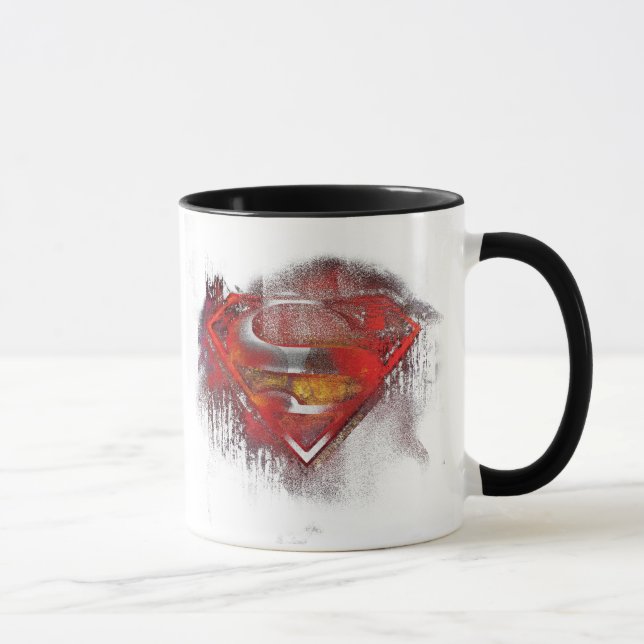 Superman S-Shield | Målad Logotyp Mugg (Höger)