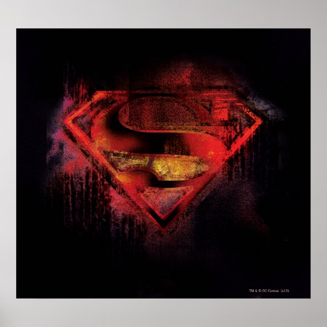 Superman S-Shield | Målad Logotyp Poster (Framsidan)