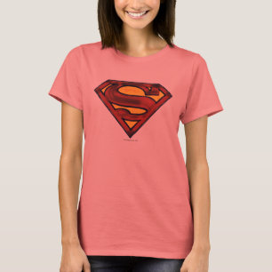 Superman S-Shield  Markerad röd Logotyp T Shirt