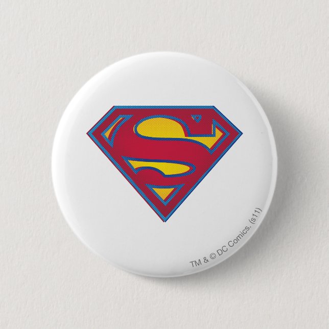 Superman S-Shield | Punkt-Logotyp Knapp (Framsida)
