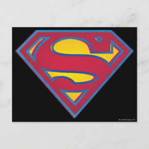 Superman S-Shield Punkt-Logotyp Vykort