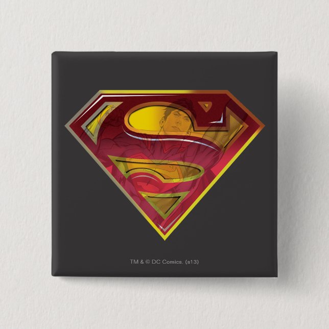 Superman S-Shield | Reflektionens Logotyp Knapp (Framsida)