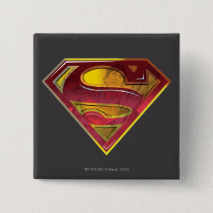 Superman S-Shield Reflektionens Logotyp Knapp