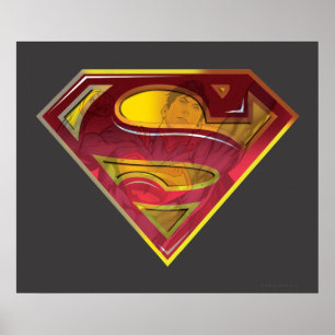 Superman S-Shield   Reflektionens Logotyp Poster