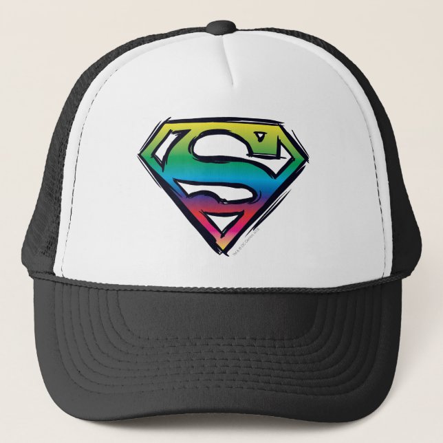 Superman S-Shield | Regnbåge Logotyp Keps (Framsida)