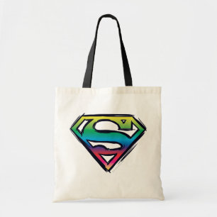 Superman S-Shield Regnbåge Logotyp Tygkasse