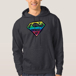 Superman S-Shield  Regnbågsbunden Logotyp Sweatshirt