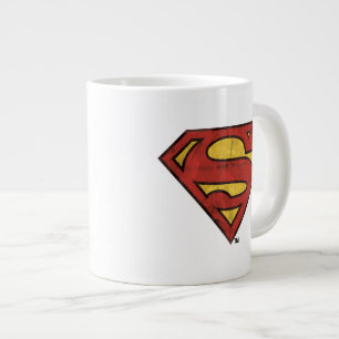 Superman S-Shield Rensning svart kontur, Logotyp Jumbo Mugg