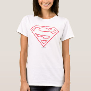 Superman S-Shield   Röd kontur, Logotyp T Shirt
