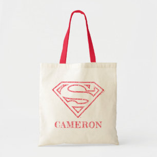 Superman S-Shield Röd kontur, Logotyp Tygkasse