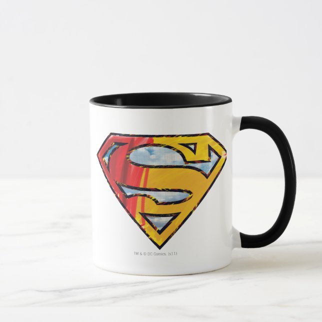 Superman S-Shield | Röd och Orange Logotyp Mugg (Höger)