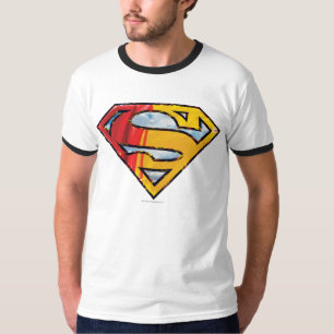 Superman S-Shield  Röd och Orange Logotyp T-shirt