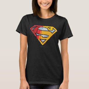 Superman S-Shield Röd och Orange Logotyp Tee Shirt