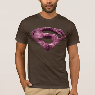 Superman S-Shield Rosa Star Burst Logotyp Tee