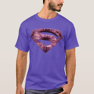 Superman S-Shield   Rosa Star Burst Logotyp Tee Shirt