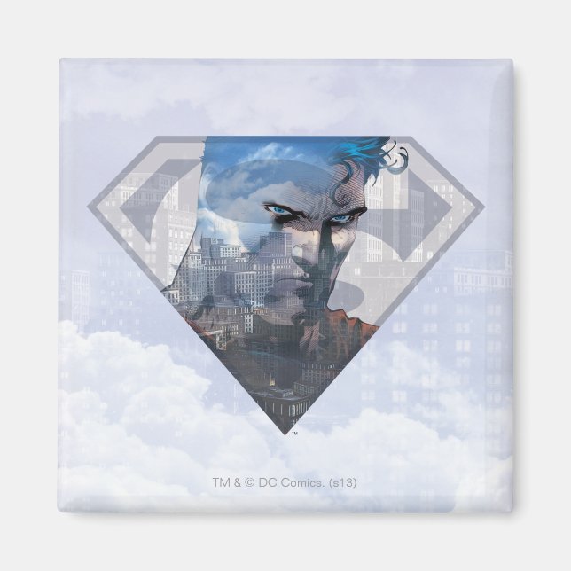 Superman S-Shield | Superman in S-Shield Logotyp Magnet (Framsidan)