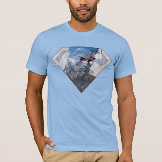 Superman S-Shield | Superman in S-Shield Logotyp T Shirt (Framsida)