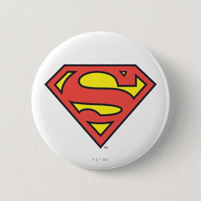 Superman S-Shield | Superman Logotyp Knapp (Framsida)
