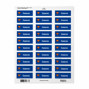 Superman S-Shield Superman Logotyp Returadress Etikett