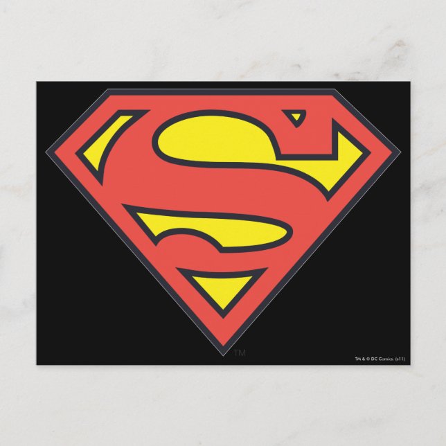 Superman S-Shield | Superman Logotyp Vykort (Framsida)