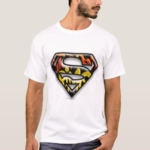 Superman S-Shield Svart kontur Graffiti-Logotyp Tröja