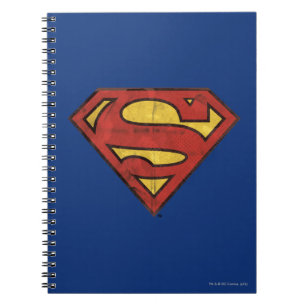 Superman S-Shield Svartvit Logotyp för runda sku Anteckningsbok