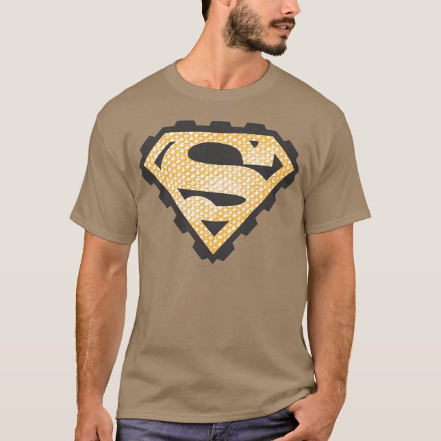 Superman S-Shield | Tan-Logotyp Tee Shirt (Framsida)