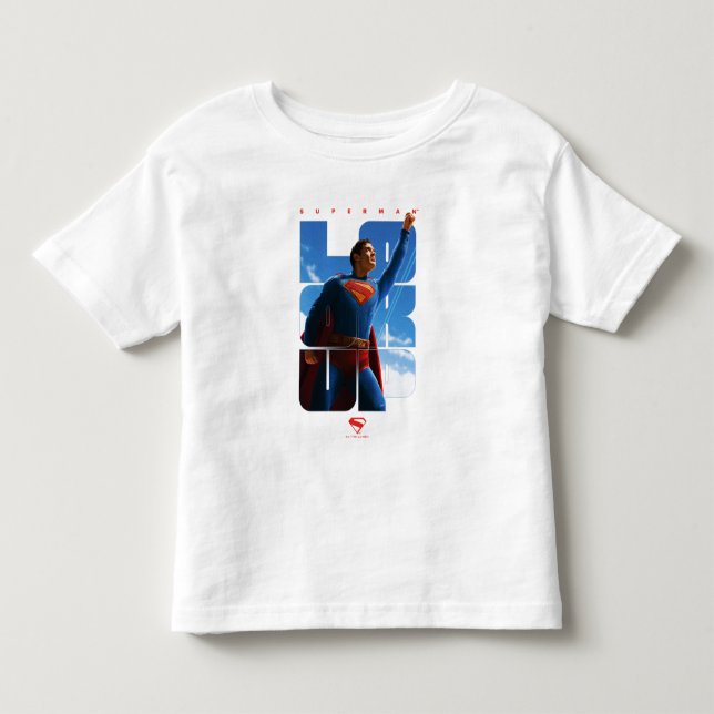 Superman Ser Upp-Posering T Shirt (Framsida)
