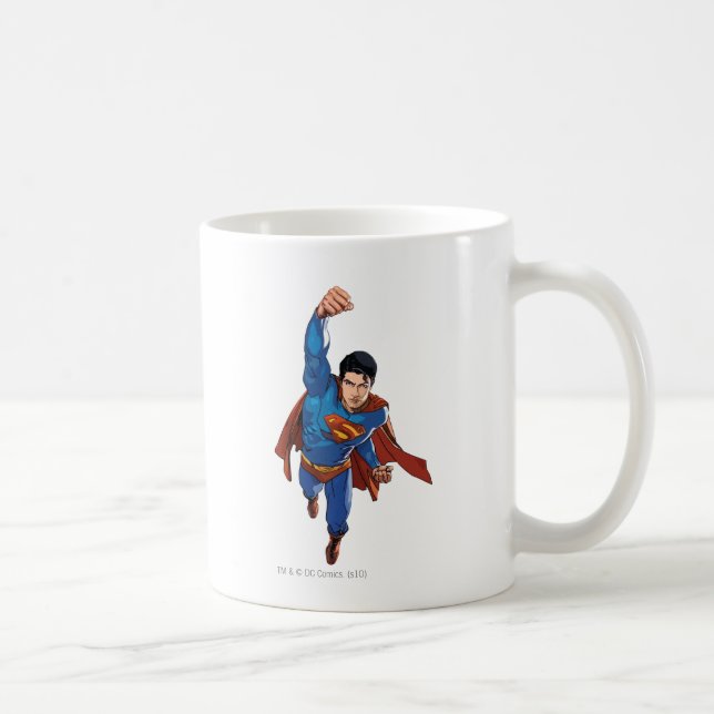 Superman som flyger framåt kaffemugg (Höger)