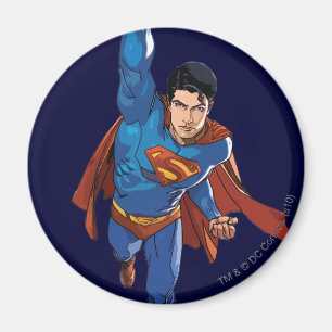 Superman som flyger framåt magnet
