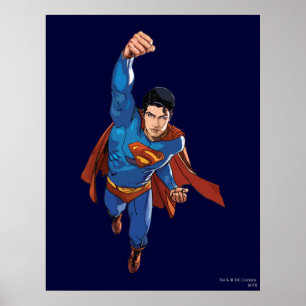 Superman som flyger framåt poster