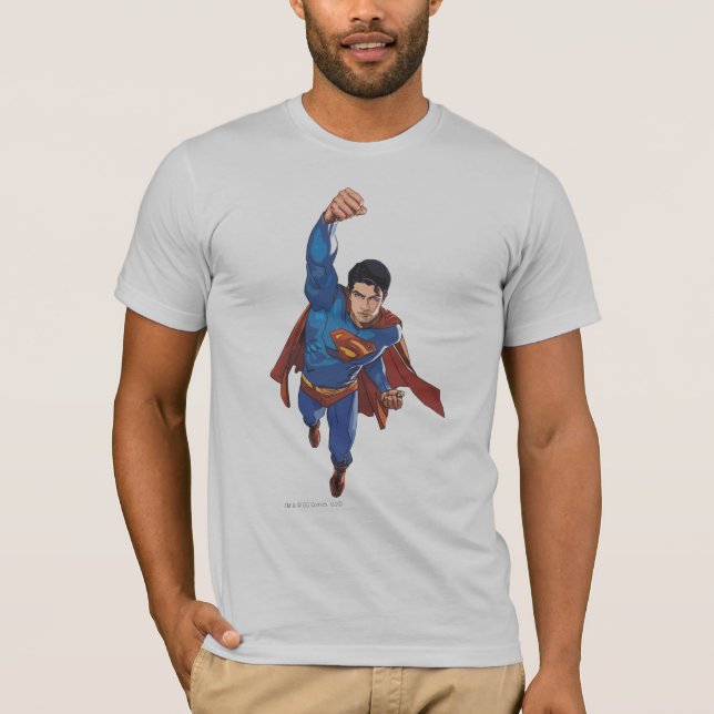 Superman som flyger framåt t-shirt (Framsida)
