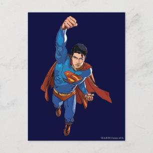 Superman som flyger framåt vykort