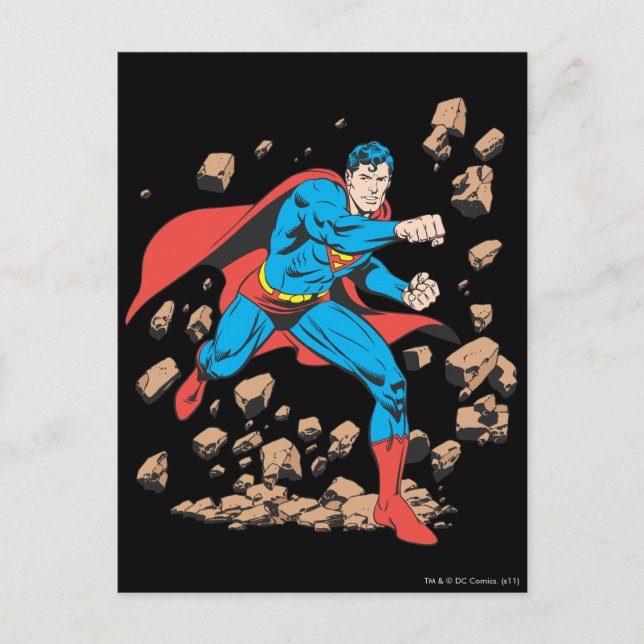 Superman Springa i Rubble Vykort (Framsida)