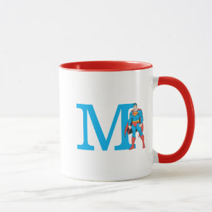 Superman Ständiga Lägg till Monogram Mugg
