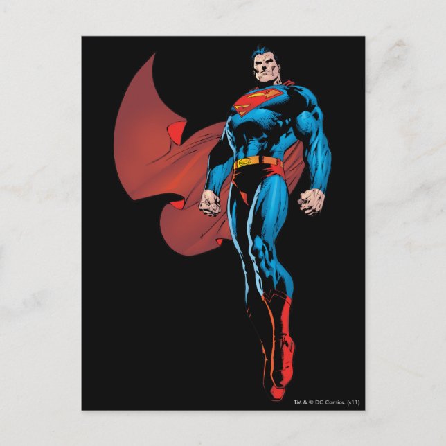 Superman Stands Tall Vykort (Framsida)