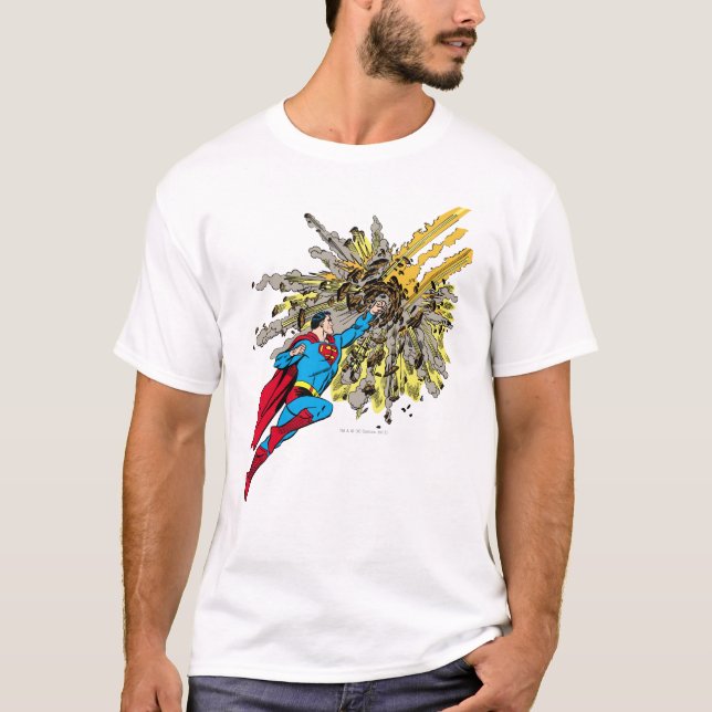 Superman Stops a meteor Tee Shirt (Framsida)