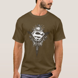 Superman Styliserad Blå Logotyp för stjärna oc T-shirt