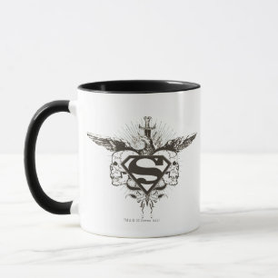 Superman Styliserad Logotyp av Döskallar Mugg